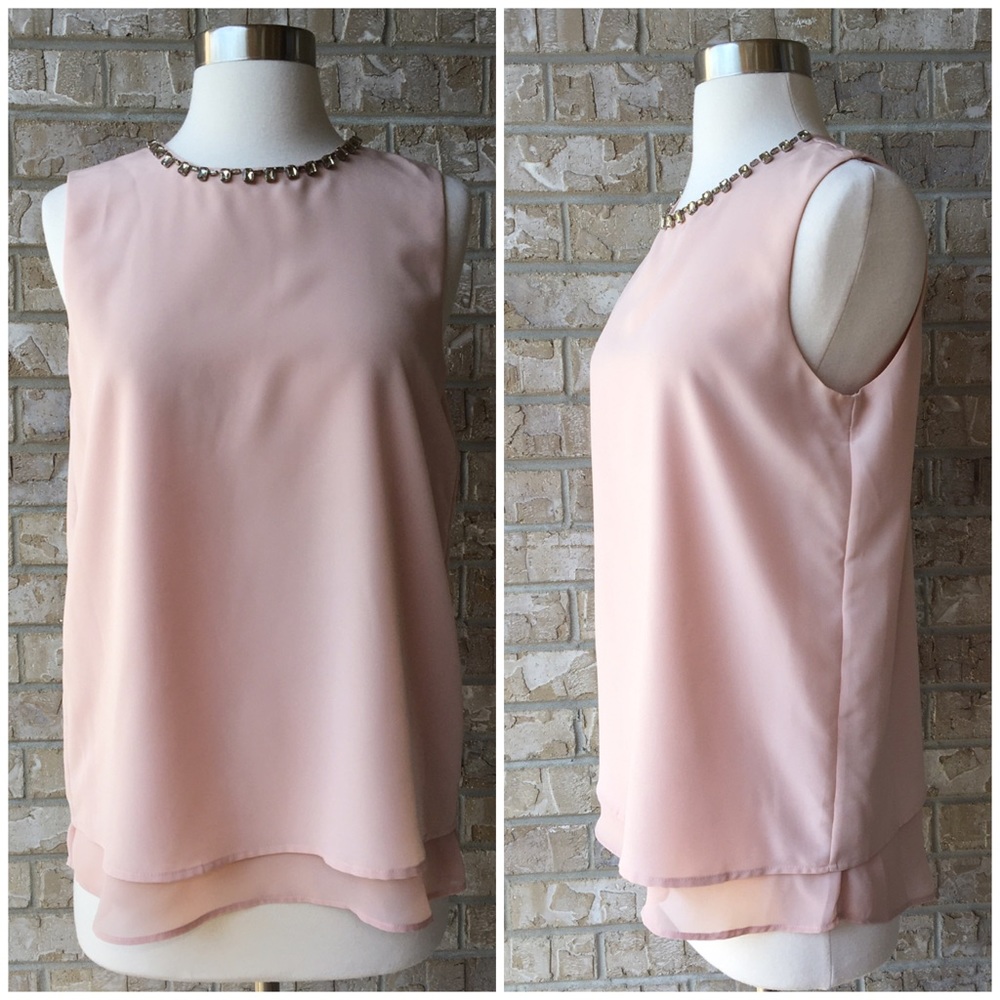 Calvin Klein Studded Top Blouse Size S 🌸